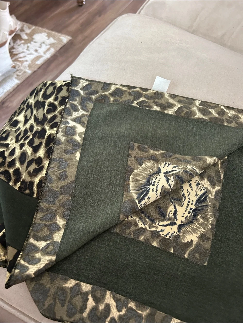 Leopard & Tiger Print Extra-Large Square Scarf